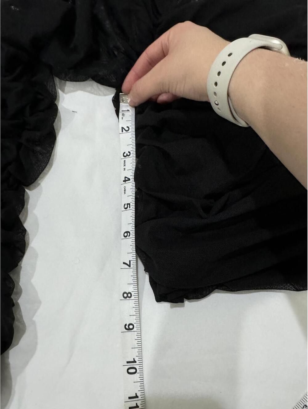 NWT Princess Polly Hartford Black Off the Shoulder Sheer Ruched Crop Top- Size 6 - Picture 9 of 9